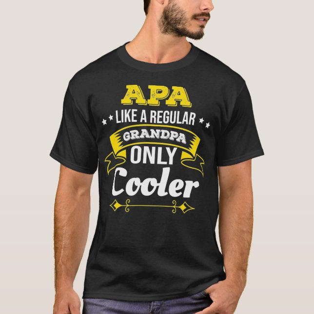 Camiseta Mens Apa Como O Avô Só Mais Fria Avô Apa (Frente)