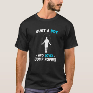 Camiseta Mens Apenas Um Menino Que Adora Saltar Corda Corda
