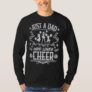 Camiseta Mens Apenas Um Pai Que Adora Fath De Cheerleader D