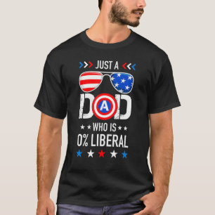Camiseta Mens Apenas Um Pai Que É Um Patriota Liberal Amer