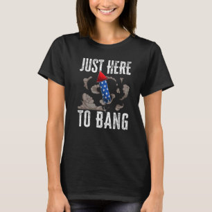 Camiseta Mens aqui para fazer fogo de artifício 4 de julho