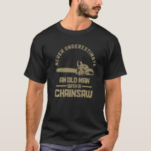 Camiseta Mens Arborist Lumberjack Logger Velho Com Um Cha