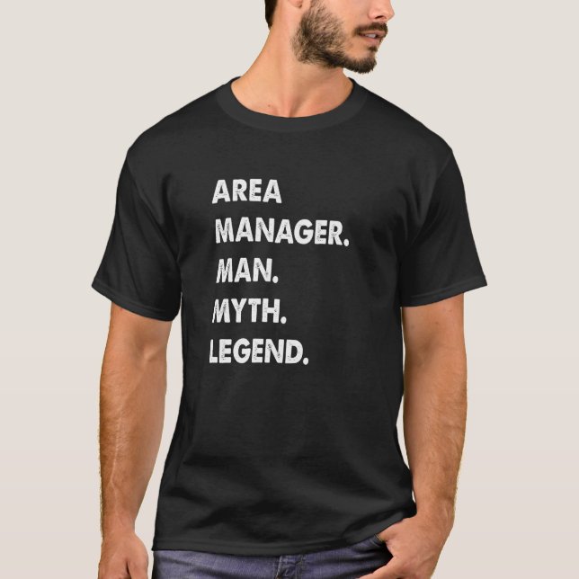 Camiseta Mens Area Manager Man Myth Legend Premium (Frente)