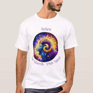Camiseta Mens Aries Tshirt, presente de aniversário para el