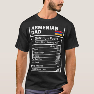 Camiseta Mens Armênios Fatos de Nutrição de Pais Dia de os