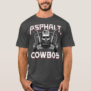 Camiseta Mens Asphalt Cowboy Funny Trucker Morre