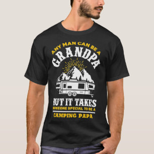 Camiseta Mens Avô Camp Lover Orgulhoso Acampando Papai Dive