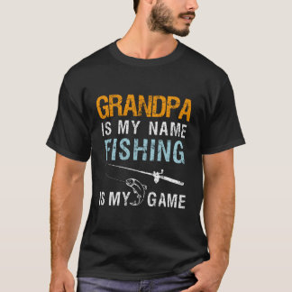 Camiseta Mens Avô É Meu Nome Pesca É Meu Jogo Avô