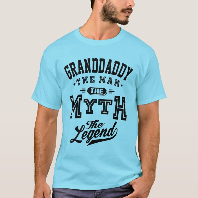 Camiseta Mens Avô O Homem Mito Legenda Vovô (Frente)