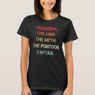 Camiseta Mens Avô O Homem O Mito O Capitão