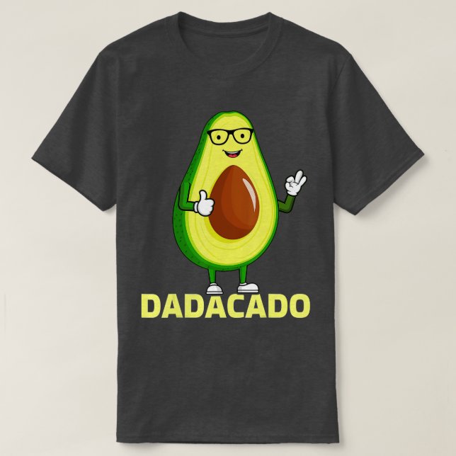Camiseta Mens Avocado Lover Funny Dadacado Dia de os pais A (Frente do Design)