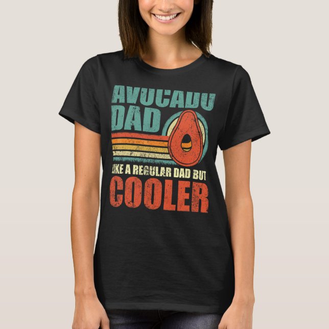 Camiseta Mens Avocado Pai Como Um Pai Regular Mas Fa Mais F (Frente)