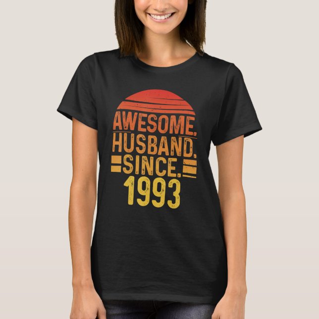 Camiseta Mens Awesome Husband since 1993 Wedding Anniversar (Frente)
