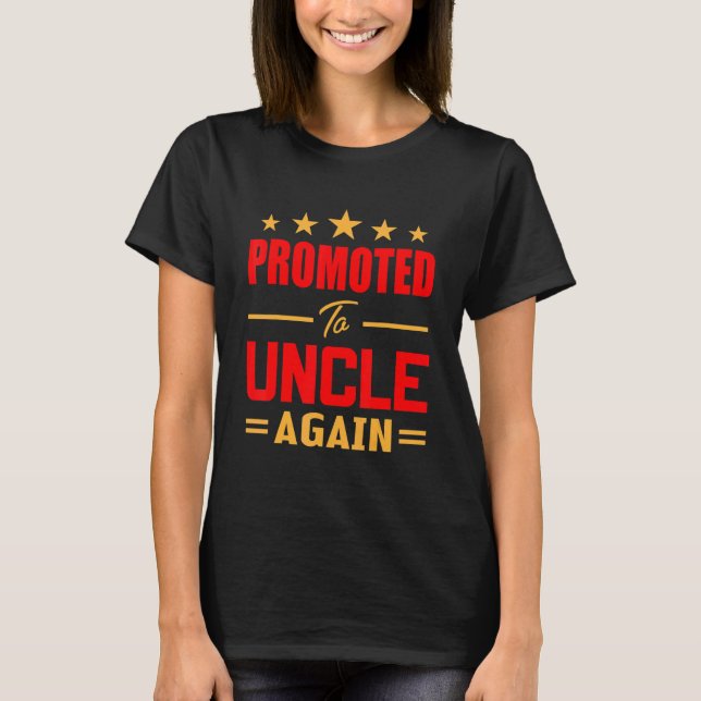 Camiseta Mens Awesome Promoted To Uncle Again   Soon To Be  (Frente)