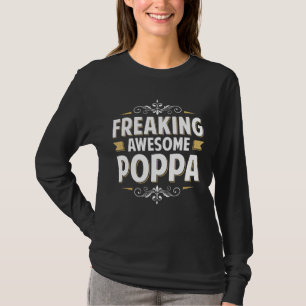 Camiseta Mens Awincrível Poppa Para Vovô Pai Em Gordura