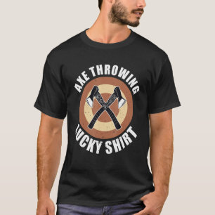 Camiseta Mens Ax Thrower ax jogando sortudo Hatchet Ax T