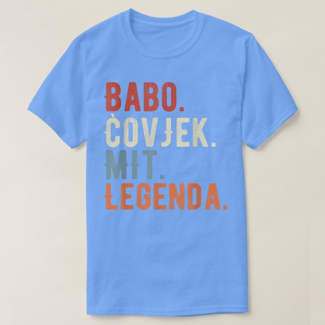 Camiseta Mens Babo Bósnia Padre Bosniano Pai Bosna (Frente do Design)
