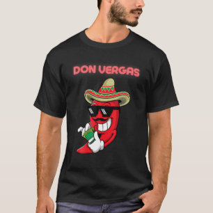 Camiseta Mens Badass Red Hot Chilli Pepper Don Vergas T Shi