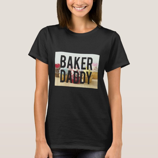 Camiseta Mens Baker Pai Dough Baker Bread Dizendo (Frente)