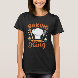 Camiseta Mens Baking King Assar Cozinhar Kitchen