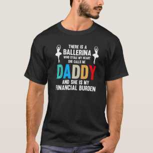 Camiseta Mens Ballerina Ela é o Pai de dança do fardo finan