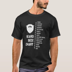 Camiseta Mens Barba Engraçada Ferramenta de Medição Barba C