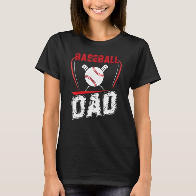 Camiseta Mens BASEBALL DAD Matching Softball Baseball Mom D (Frente)