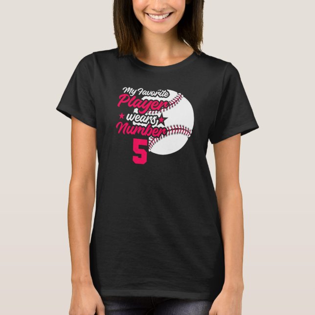 Camiseta Mens Baseball Dia de as mães My Favorite Baseball  (Frente)