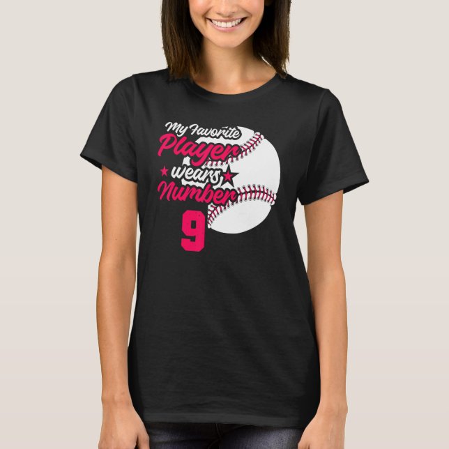 Camiseta Mens Baseball Dia de as mães My Favorite Baseball  (Frente)