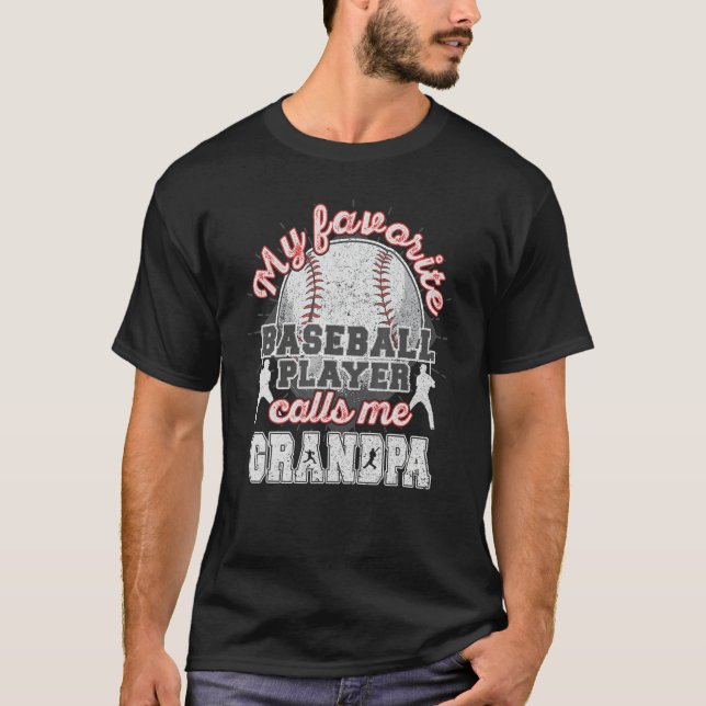 Camiseta Mens Baseball Grandpa Favorite Baseball Player Cal (Frente)
