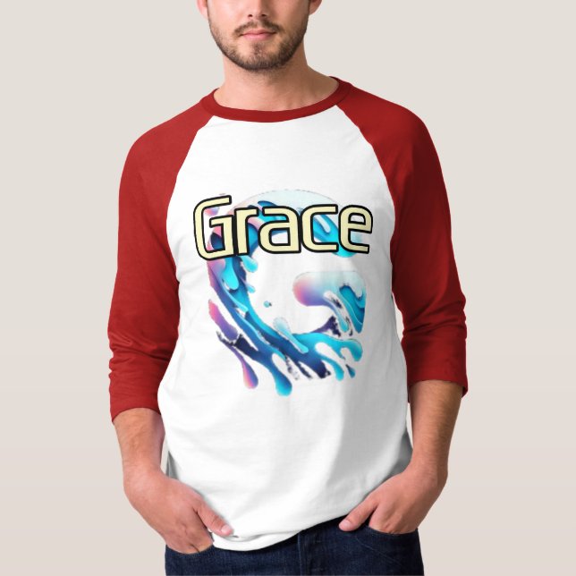 Camiseta Men's Basic 3/4 Sleeve Raglan T-Shirt (Frente)