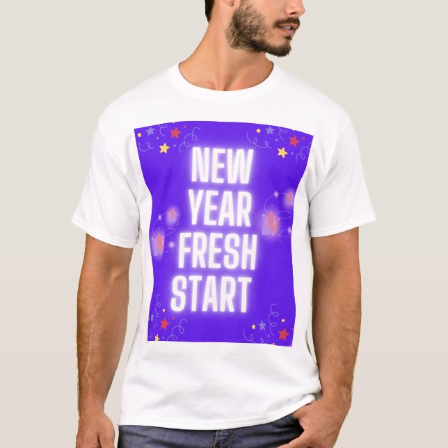 Camiseta Men's Basic new year T-Shirt design  (Frente)