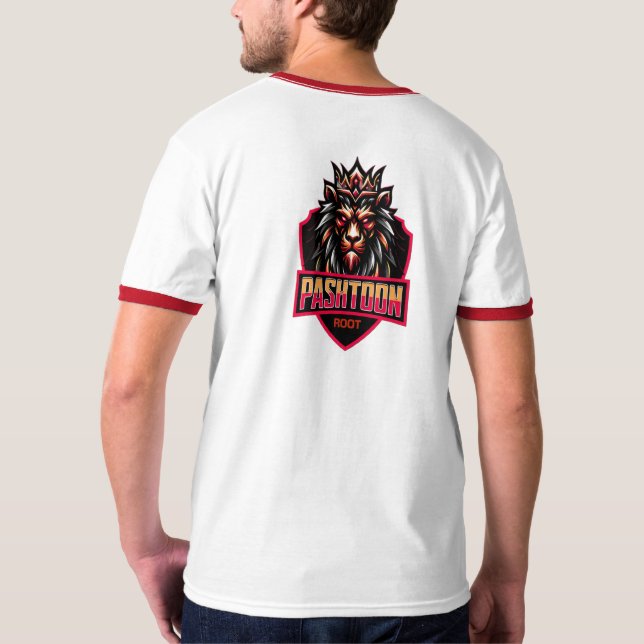 Camiseta Men's Basic Ringer T-Shirt afghan (Verso)