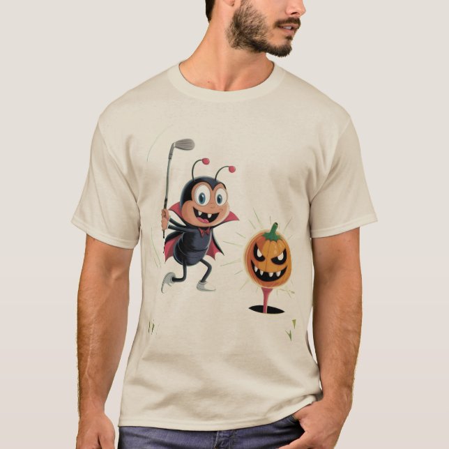 Camiseta Men's Basic T-Shirt -Halloween Ants Party Flag  (Frente)