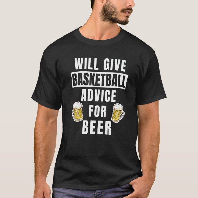 Camiseta Mens Basketball Advice For Beer Coaching  Basketba (Frente)
