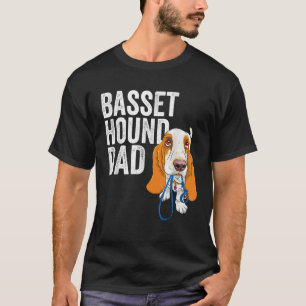 Camiseta Mens Basset Hound Pai Engraçado Cachorro Engraçado