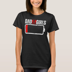 Camiseta Mens Bateria Baixa Com Pai De Quatro Meninas