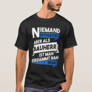 Camiseta Mens Bauherr Tornando o Local do Edifício Construí