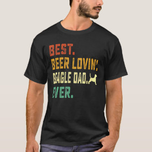 Camiseta Mens Beagle Dog Best Beer Lovle Pai Fathe