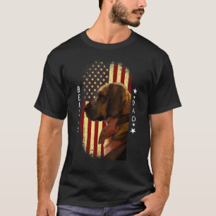 Camiseta Mens Beagle Pai Americano Bandeira Patriótica Beag