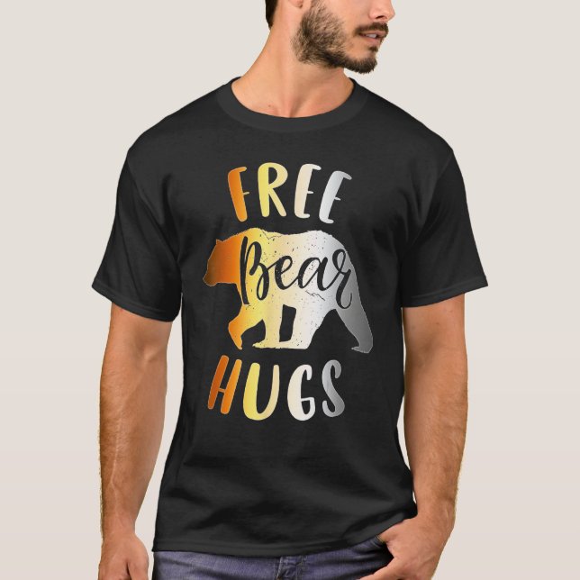 Camiseta Mens Bear Community Free Bear Hugs  Gay Bear Pride (Frente)