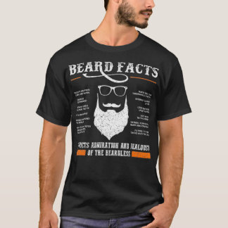 Camiseta Mens Beard Facts  Funny Barber Bearded Mustache Ma