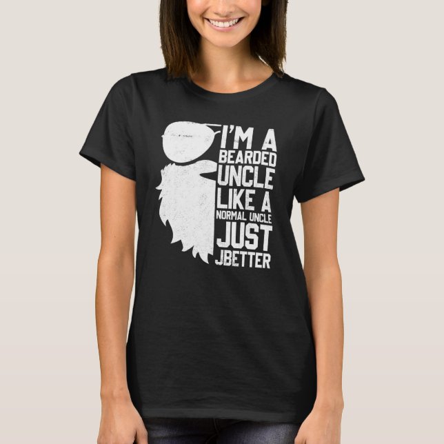 Camiseta Mens Beared Tio Beard Humor (Frente)