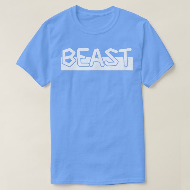Camiseta Mens BEAST Gym Malhação Workout Bodybuilding Motiv (Frente do Design)