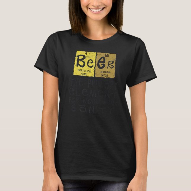 Camiseta Mens Beber Elemento Primário Para O Saneamento Da  (Frente)