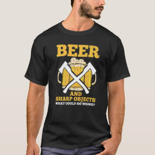 Camiseta Mens Beer E Sharp Objetam O Que Pode Dar Errado Ha