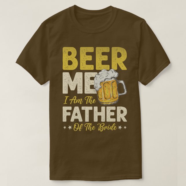 Camiseta Mens Beer Eu Sou O Pai Da Noiva. (Frente do Design)