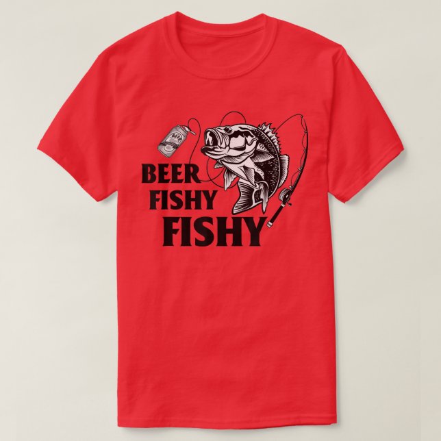 Camiseta Mens Beer Fishy Fishy Fishing Drinking Hilarious S (Frente do Design)