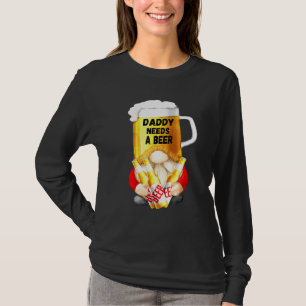 Camiseta Mens Beer Mug Gnome Tee For Pai Gardener - Pai N