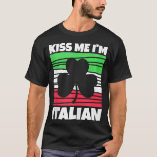 Camiseta Mens Beija-Me Im Italiano Dia de São Patrício 1